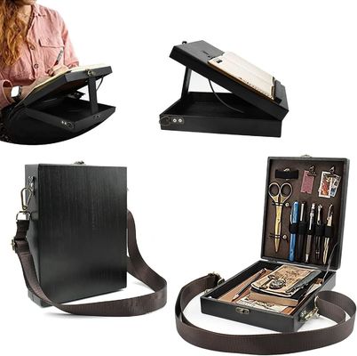 Многофункциональная рельефная деревянная настольная картина с шкафчиком для хранения