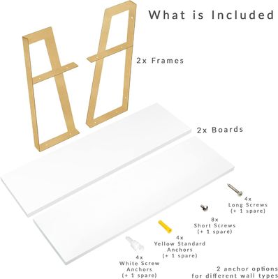 Домашняя мебель 2-уровневые современные деревенские плавучие стенные полки с дизайном настенного монтажа