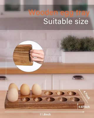 Массивный деревянный яичный ящик деревянный поднос для яиц