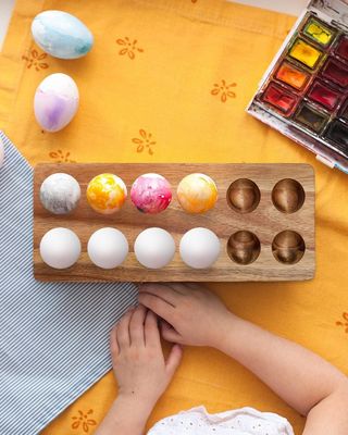 Массивный деревянный яичный ящик деревянный поднос для яиц