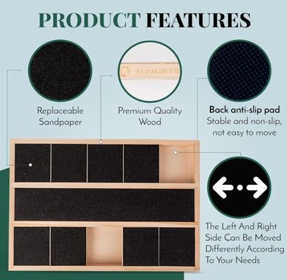 OEM деревянная коробка для ногтей собак с разделителем пищи