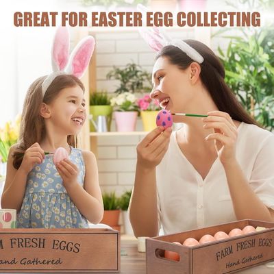 Рустический деревянный яичный ящик для 12 свежих яиц