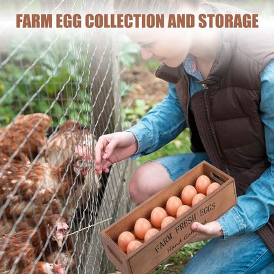 Рустический деревянный яичный ящик для 12 свежих яиц