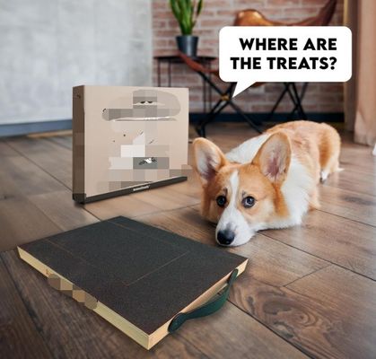 OEM собака царапатель с коробкой угощений собака ногтей царапательная доска с ручкой кошка царапательная доска