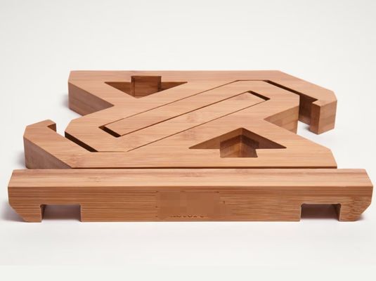 Регулируемая бамбуковая подставка для ноутбуков и ноутбуков в удобном дизайне