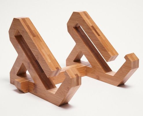 Регулируемая бамбуковая подставка для ноутбуков и ноутбуков в удобном дизайне