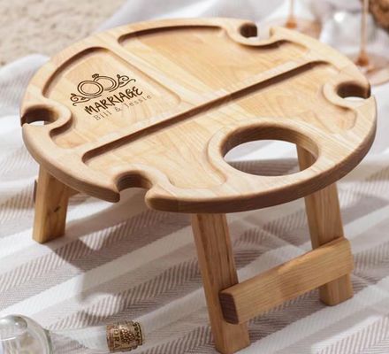 Складчивый поднос для подачи пищи Портативный винный стол с функцией экономии места и индивидуальным логотипом