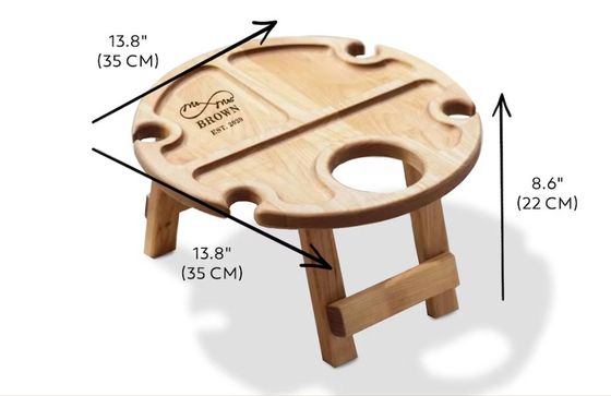 Складчивый поднос для подачи пищи Портативный винный стол с функцией экономии места и индивидуальным логотипом