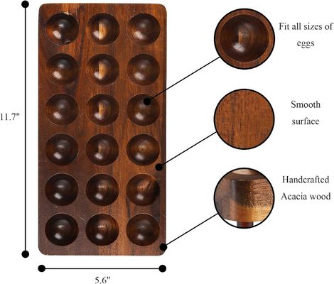 Кухонная организация Домашняя техника Двухслойная деревянная яичная поднос с индивидуальным логотипом