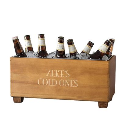 Настраиваемый логотип Шампанский кувшин для годовщины Деревянный подарок Персональный дизайн