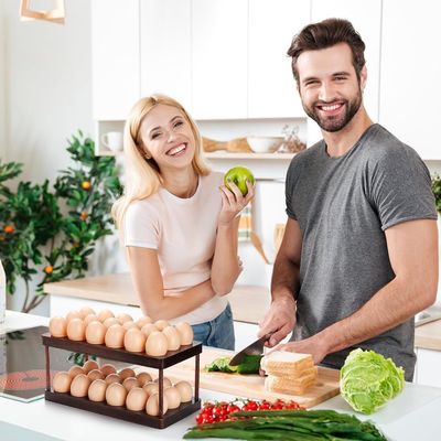 Кухонная организация Домашняя техника Двухслойная деревянная яичная поднос с индивидуальным логотипом