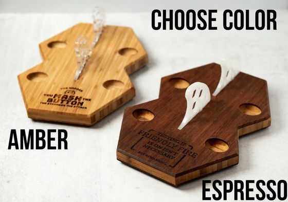 Регулируемая стойка для игроков Идеальное сочетание бамбука и акрила для оптимальной игры