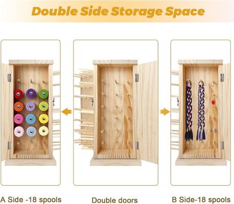 360-градусный вращающийся держатель деревянных нитей Идеальное хранилище для самодельных катушек