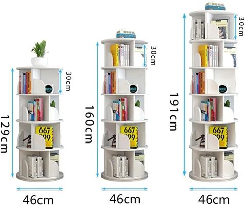 Настраиваемый логотип Красочный вращающийся на 360 градусов книжный шкаф для хранения детских книг