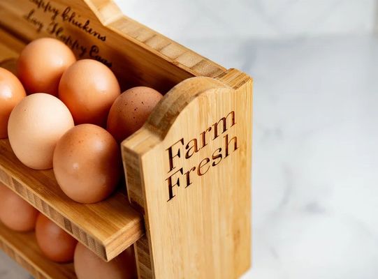 Экологически чистый бамбуковый деревянный яичный контейнер для холодильника или на заказ