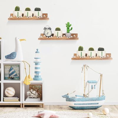 Настраиваемый логотип Стенный монтаж Рустический 3 шт. Снежная гора Плавучие полки для детского сада