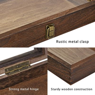 Четырехугольная деревянная ювелирная поднос с светодиодом для настройки натурального дерева ювелирных украшений держателя коробки