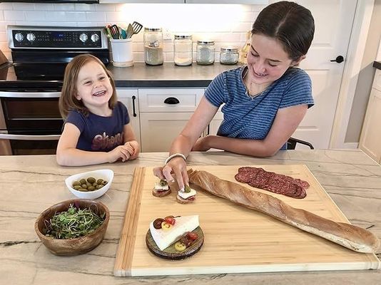 Многофункциональная BSCI LFGB 8 Различных размеров Бамбуковая вытяжная режущая доска для различных нужд