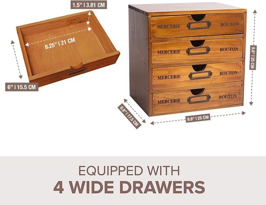 С помощью деревянной шкатулки и четырех ящиков