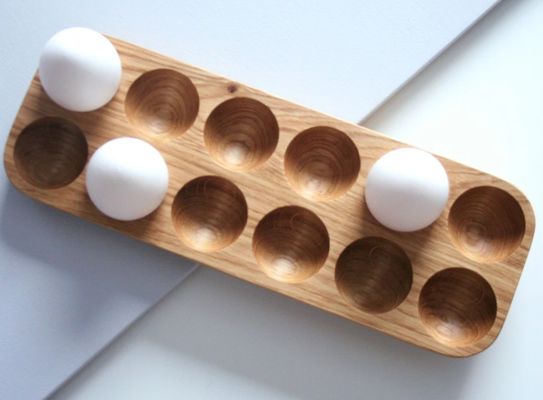 Практический одноуровневый деревянный яйцехранилище для организации стола