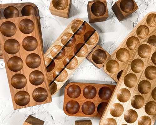 Практический одноуровневый деревянный яйцехранилище для организации стола