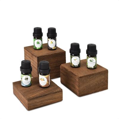 3 различных высоты стойки деревянные дисплейные подъемники настроить пользовательский логотип лакирование печать обработки