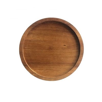 Круглый кофейный кофейный коврик Декорация 10X0.9 см Акациевые деревянные поддоны с расширенной печатью