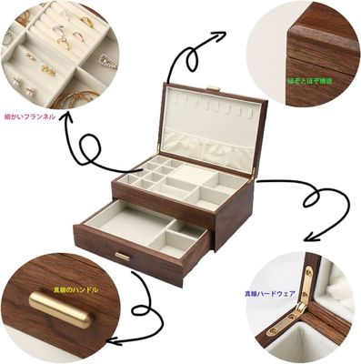 Четырехугольник Заказ на заказ Массивный деревянный браслет Часы Дисплей Ручная ювелирная коробка для хранения