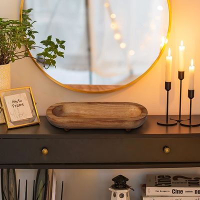 Настраиваемый логотип Приемлемый круглый комплект для фермеров Рустические коричневые декоративные миски