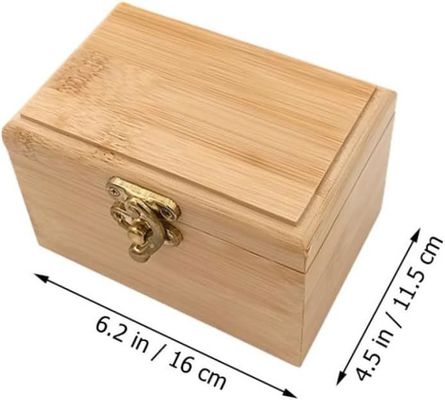 Деревянный бамбуковый ювелирный шкафчик для хранения ювелирных изделий с скользящей крышкой