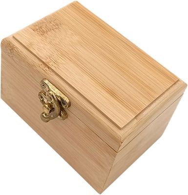 Деревянный бамбуковый ювелирный шкафчик для хранения ювелирных изделий с скользящей крышкой