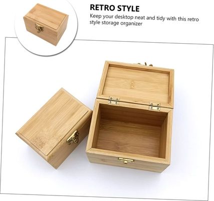 Деревянный бамбуковый ювелирный шкафчик для хранения ювелирных изделий с скользящей крышкой