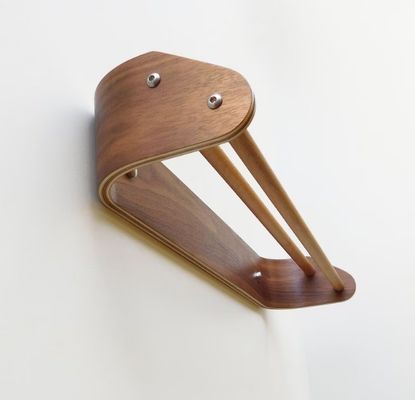 Настройка деревянного двойного полотенца Modern Bath Towel Rack с деревянным стеллажем