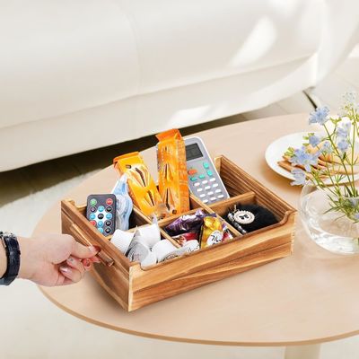 6 отсека TIMBER Деревянный чайный мешок для подарочного пакета и сахарного пакета