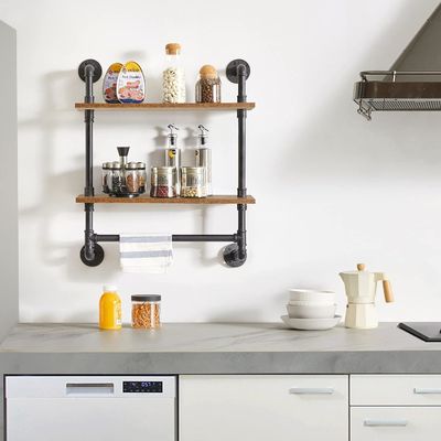 Домашняя техника Стенный дисплей Книжная полка Промышленная труба Полка для кухни офисное хранение