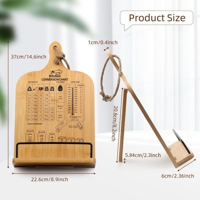 Одноуровневый кулинарный книжный стенд с диаграммой преобразования измерений