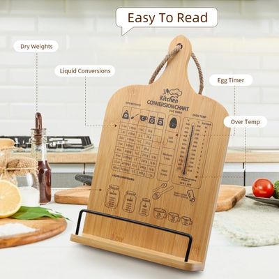 Одноуровневый кулинарный книжный стенд с диаграммой преобразования измерений