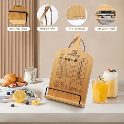 Одноуровневый кулинарный книжный стенд с диаграммой преобразования измерений