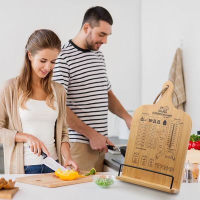 Одноуровневый кулинарный книжный стенд с диаграммой преобразования измерений