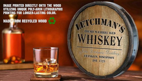 Лакирование Печать Обработка деревянных бочек Декорация стен Барная табличка для вина и пива