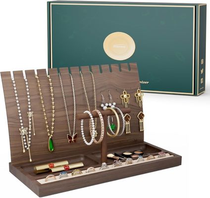 BAMBOO Ожерелье держатель Деревянные ювелирные изделия Дисплейный стенд для браслетов Часы Кольца Серёжки