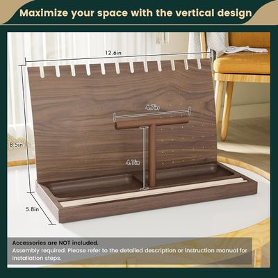 BAMBOO Ожерелье держатель Деревянные ювелирные изделия Дисплейный стенд для браслетов Часы Кольца Серёжки