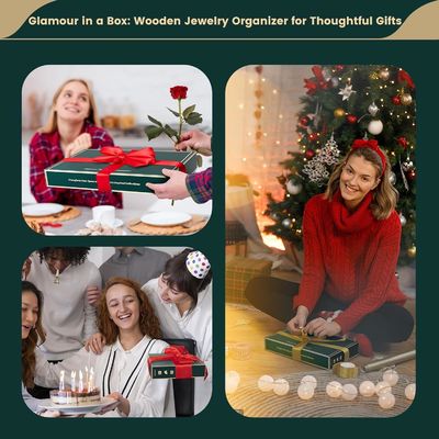 BAMBOO Ожерелье держатель Деревянные ювелирные изделия Дисплейный стенд для браслетов Часы Кольца Серёжки