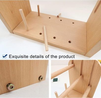 202406 Древесная пряжа, держатель катушки, резьба, катушка, раковина для хранения, катушка для пряжения шариков, компактный