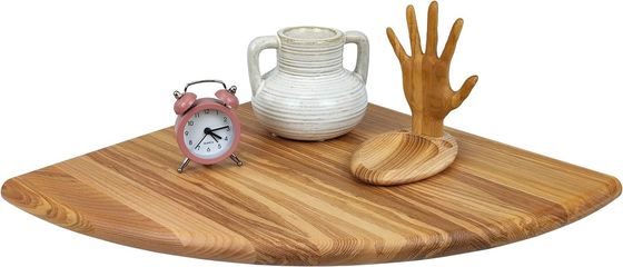 Стенная деревянная угловая полка для аксессуаров телевизора и хранения фотокадров для малых растений