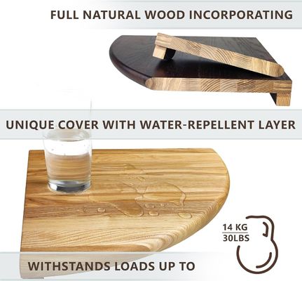 Стенная деревянная угловая полка для аксессуаров телевизора и хранения фотокадров для малых растений