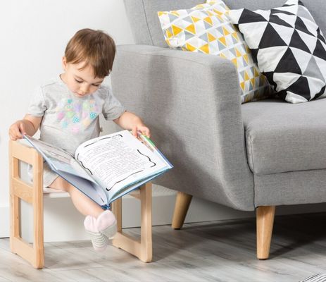 Настраиваемый логотип Функция экономии места 202406 Монтессори Деревянный многофункциональный стул