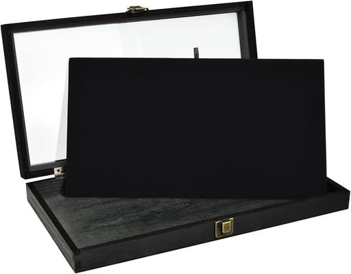 Настройки размеров логотипа цвета деревянные ювелирные изделия дисплейная коробка с крышкой из твердой древесины