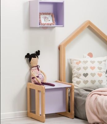 Настраиваемый логотип Функция экономии места 202406 Монтессори Деревянный многофункциональный стул