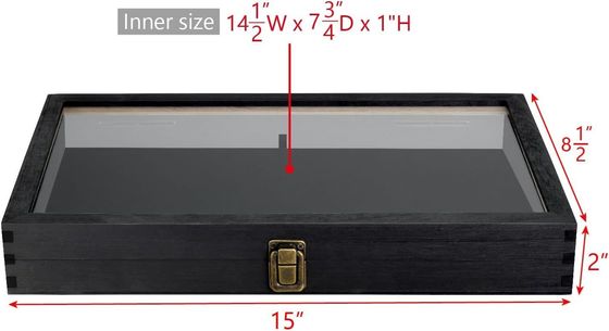 Настройки размеров логотипа цвета деревянные ювелирные изделия дисплейная коробка с крышкой из твердой древесины